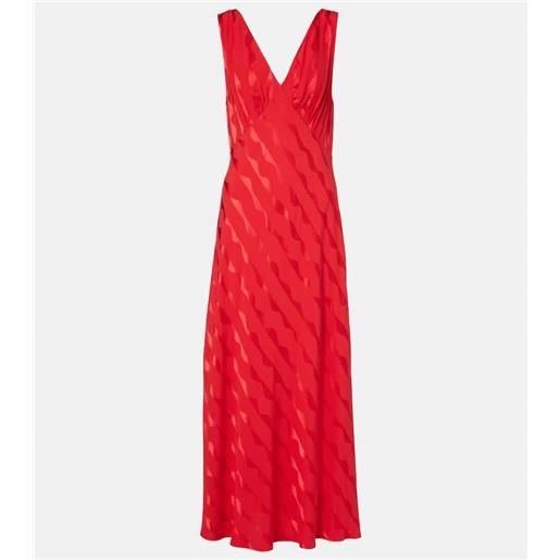 Rixo abito midi sandrine in jacquard