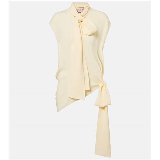 Plan C blusa asimmetrica con fiocco