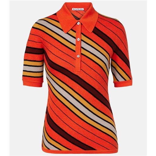 Acne Studios polo in lana a righe