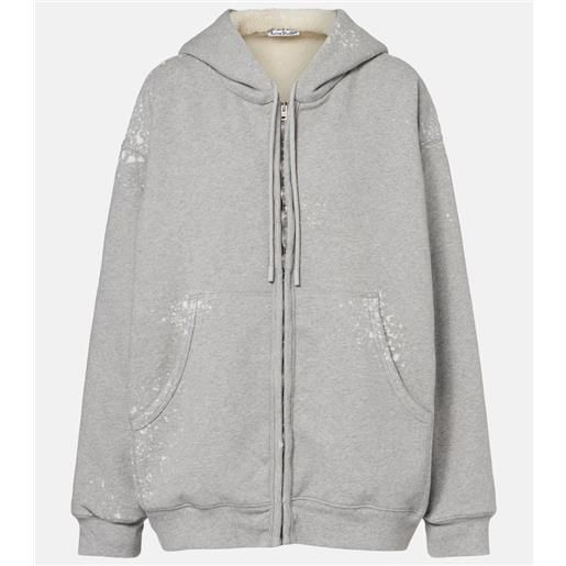 Acne Studios felpa con cappuccio e zip con logo