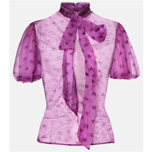 Acne Studios blusa elulo trasparente con fiocco