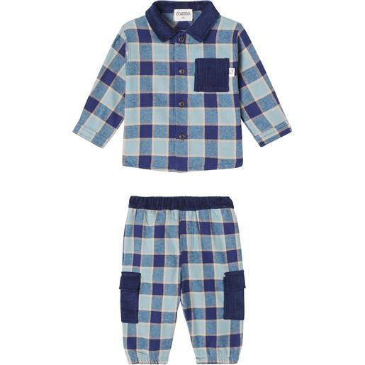 Cozmo baby - camicia e pantaloni sportivi in flanella a quadri