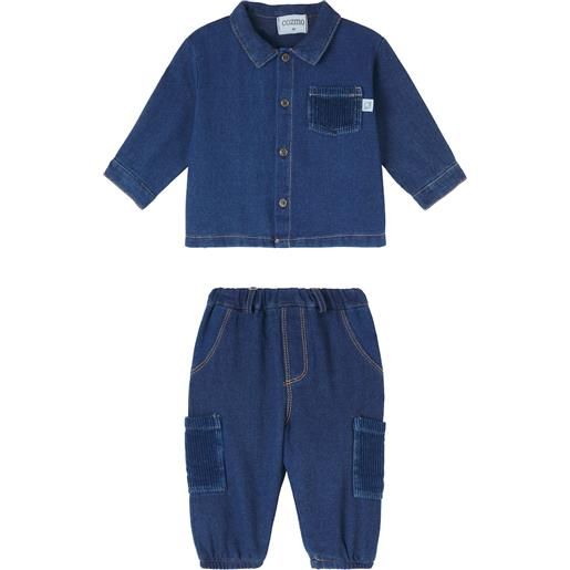 Cozmo baby - set di camicia e pantaloni di jeans dobby