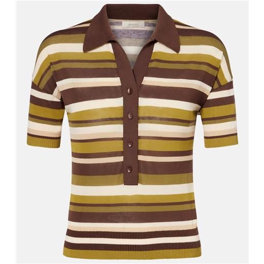 Faithfull polo in misto cotone a righe