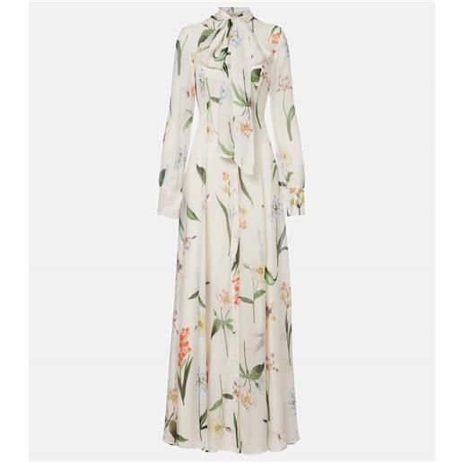 Leo Lin abito lungo lilith con stampa floreale