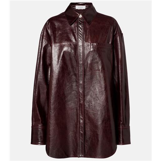 Sportmax camicia borel in pelle