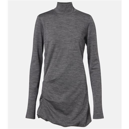 Sportmax miniabito luigia in misto lana e cotone