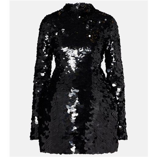 Sportmax miniabito terfrite in jersey con paillettes