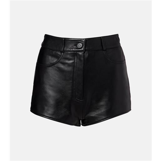 The Frankie Shop shorts loen in pelle a vita alta
