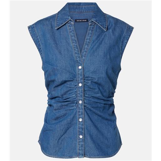 Veronica Beard top di jeans sera