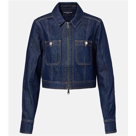 Veronica Beard giacca di jeans cropped patty
