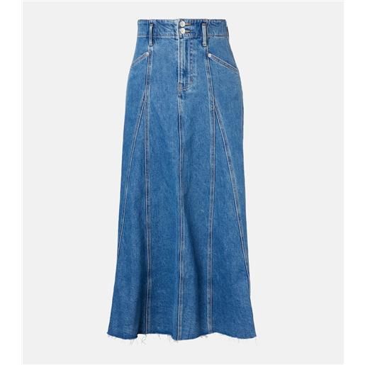 Veronica Beard gonna midi alix in denim