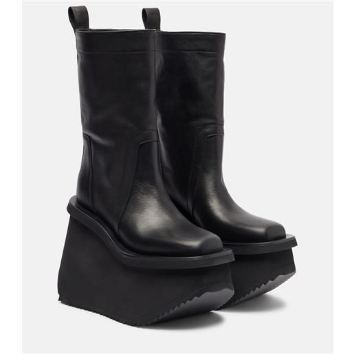 Rick Owens stivaletti factory in pelle con plateau