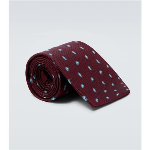 Junya Watanabe cravatta in seta con stampa paisley