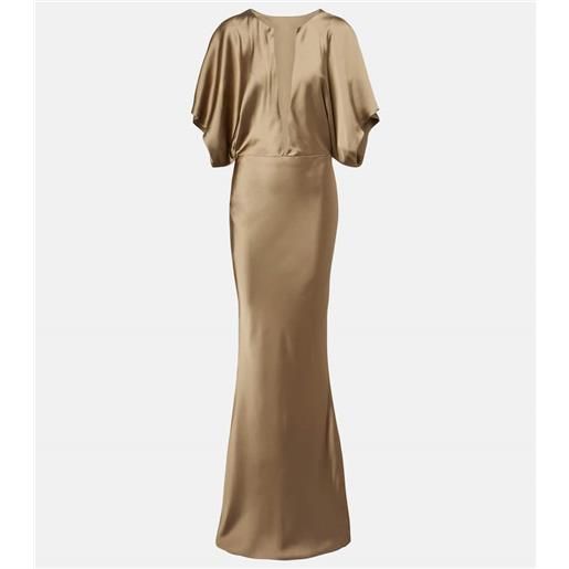 Norma Kamali abito lungo obie in raso