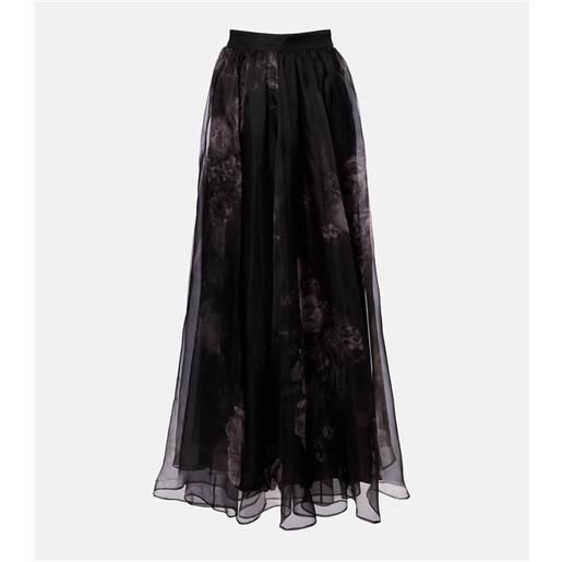 Zimmermann gonna lunga hypnotic in organza di seta