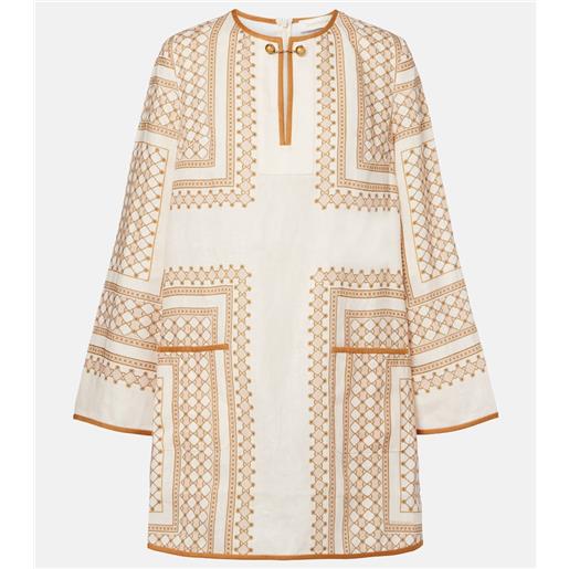 Zimmermann tunica in lino con stampa