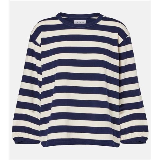 Velvet felpa edora in jersey di cotone a righe