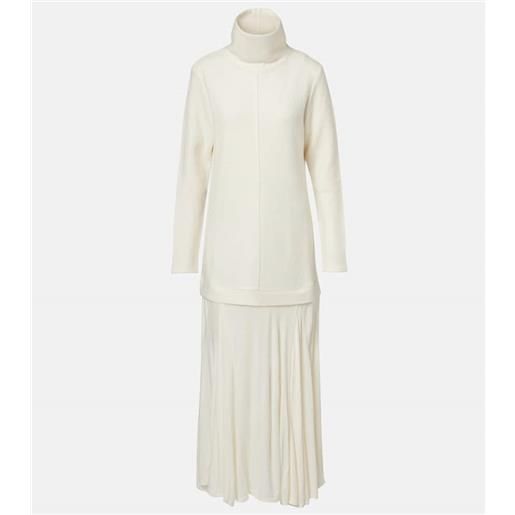 Xu Zhi abito lungo in misto lana