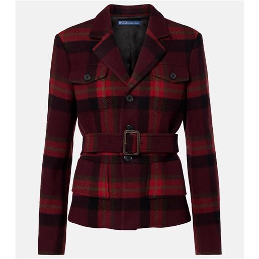Polo Ralph Lauren blazer in tweed di misto lana a quadri