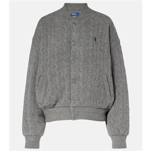 Polo Ralph Lauren bomber in lana e cashmere a trecce