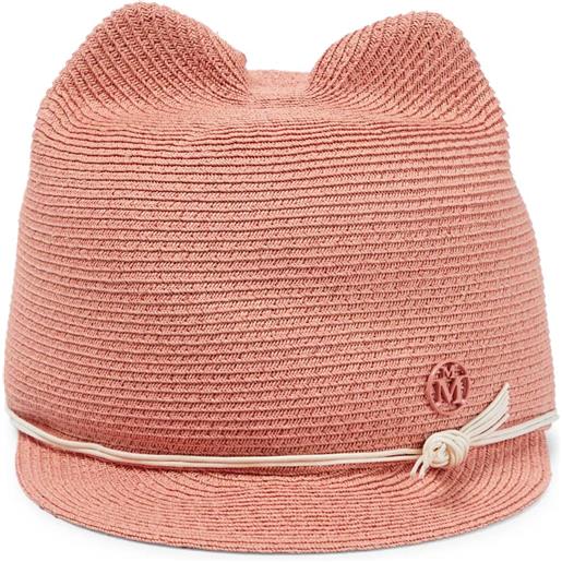 Maison Michel Kids cappello jamie in misto rafia