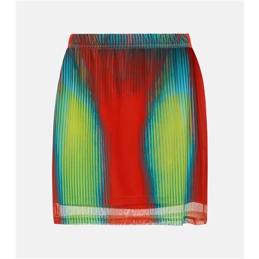 Y/Project x jean paul gaultier - minigonna con stampa