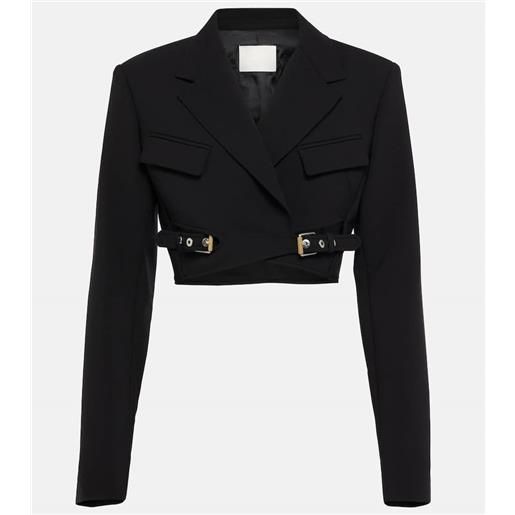 Dion Lee blazer cropped interlock in misto lana