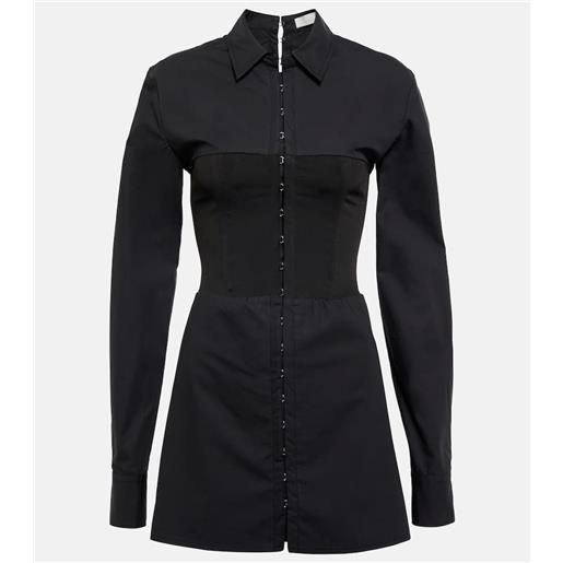 Dion Lee miniabito in popeline con pannelli