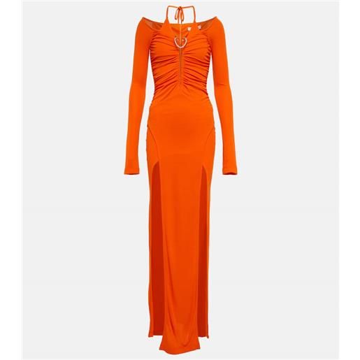 Dion Lee abito lungo mobius slit in jersey