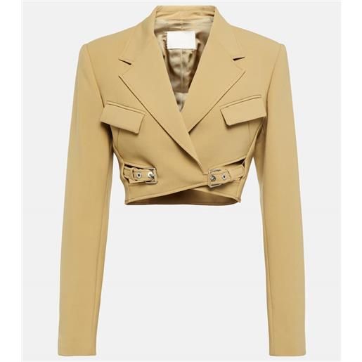 Dion Lee blazer cropped interlock con cintura