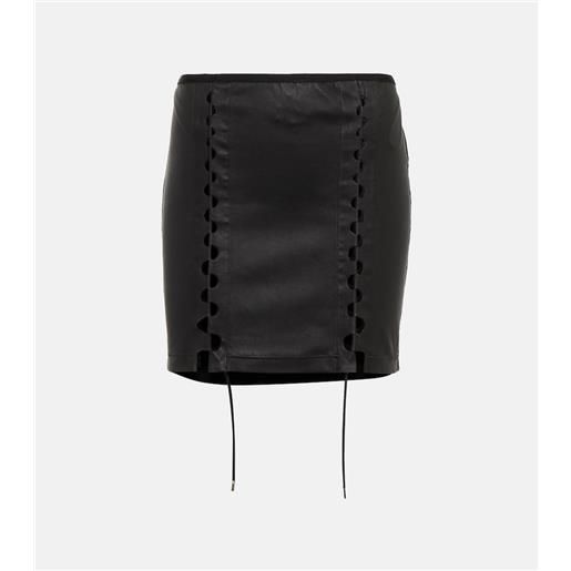 Dion Lee minigonna in pelle
