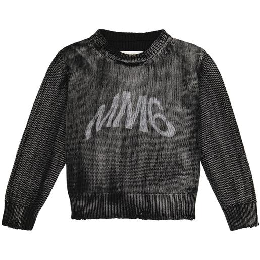 MM6 Maison Margiela Kids pullover in cotone con logo