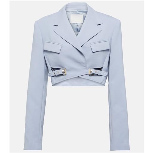Dion Lee blazer cropped in misto lana