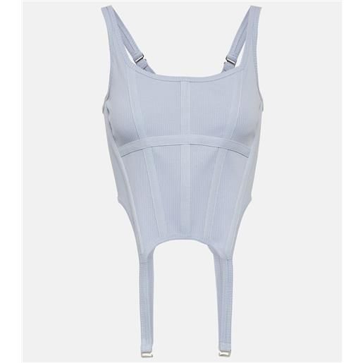 Dion Lee bustier in jersey di cotone