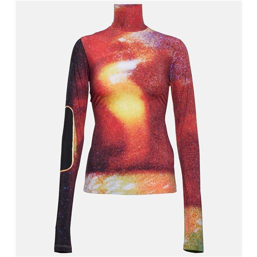 MM6 Maison Margiela top dolcevita con stampa