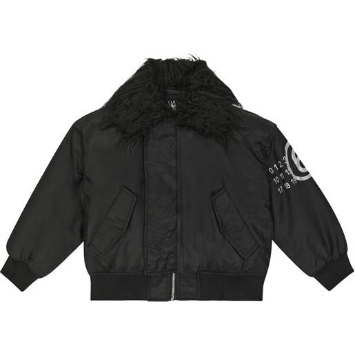 MM6 Maison Margiela Kids bomber in twill imbottito