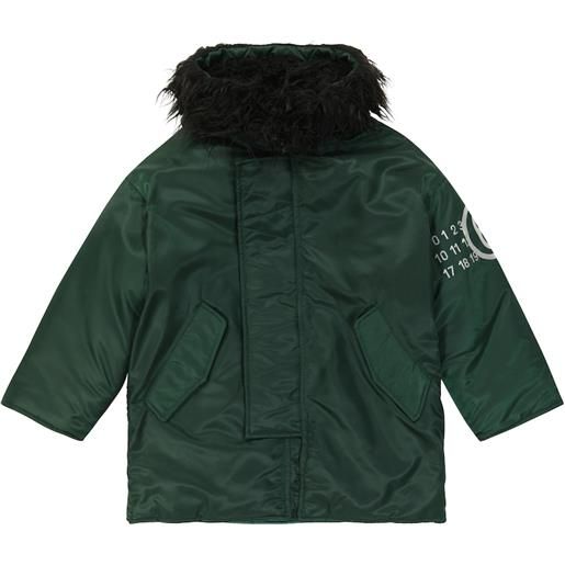 MM6 Maison Margiela Kids parka in twill con cappuccio
