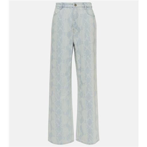 Dion Lee jeans a gamba larga con stampa