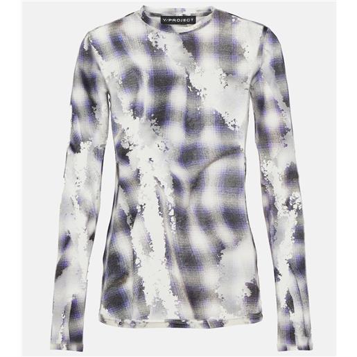 Y/Project top trasparente a quadri