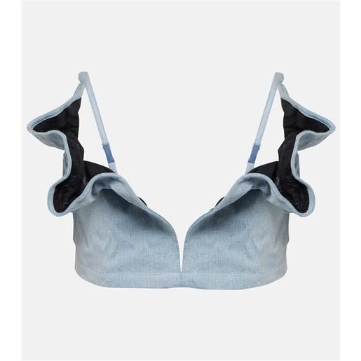 Y/Project top di jeans con ruches