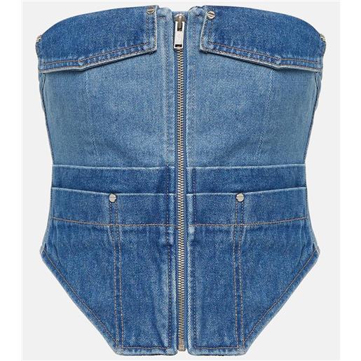 Dion Lee top a corsetto workwear in denim