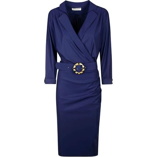 CHIARA BONI La Petite Robe abito a portafoglio con cintura - blu