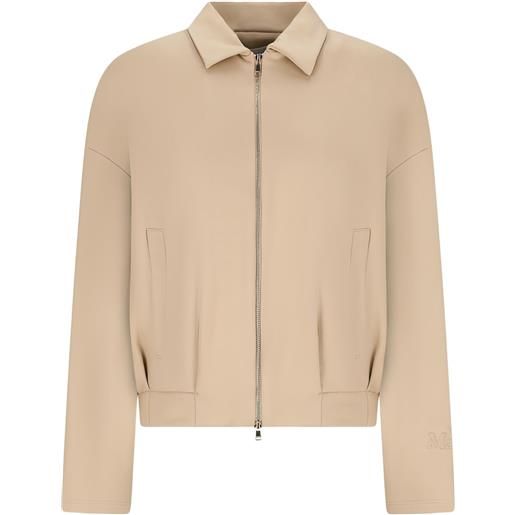 Max Mara giacca con zip argenta - toni neutri