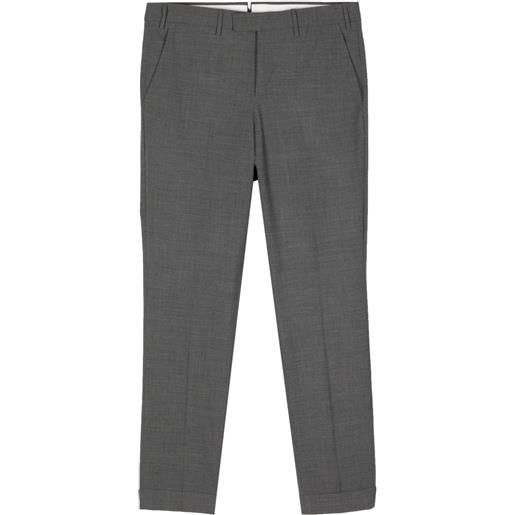 PT Torino pantaloni sartoriali in lana elasticizzata con pieghe - grigio