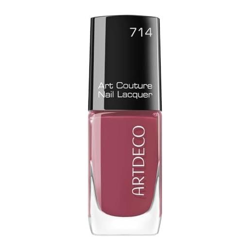 Artdeco art couture nail lacquer - smalto per unghie con effetto vinile lucido & perfect coat brush - 1 x 10 ml