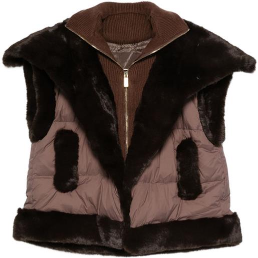 Max & Moi gilet trapuntato - marrone