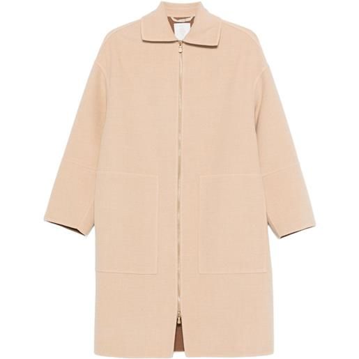 Eleventy cappotto con zip - toni neutri