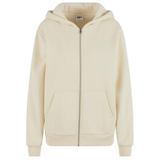 Urban Classics felpa con cappuccio da donna fluffy zip hoody, morbida felpa con cappuccio con cerniera per donna, rosa morbido, xs