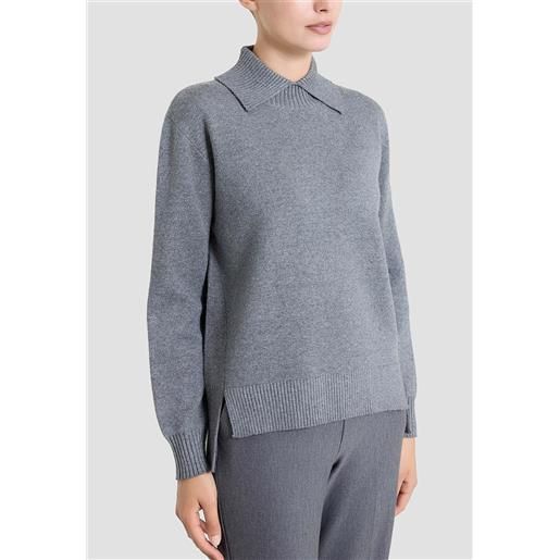 Ragno maglia donna manica lunga colletto viscosa invernale ragno dn53mm